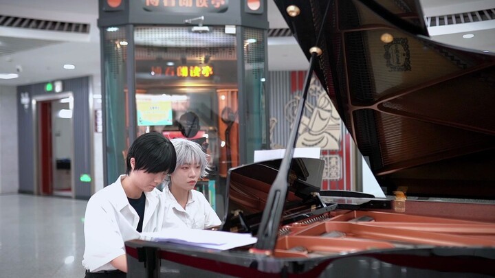 [Xun Si | Chơi piano bốn tay] Nagisa Kaoru và Shinji cùng nhau chơi Kanon trong Thư viện Huake