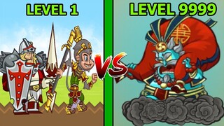 THẦN TIÊN TRÊN TRỜI LV100 VẪN LÀ TOP 1 VS NGỘ KO Tower Conquest - TOP GAME ANDROID IOS THÀNH EJ