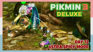 Easiest Miniboss The Burrowing Snagret 😇 - Day 12 (Ultra Spicy Mode, No Commentary) Pikmin 3 Deluxe