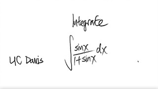 UC Davis: #10 trig integral ∫sin(x)/(1+sin(x)) dx