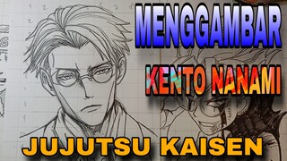 menggambar kento dari anime Jujutsu kaisen