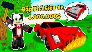 REDHOOD THỬ THÁCH 24 GIỜ ĐẬP NÁT SIÊU XE CỦA MỀU TRONG MINECRAFT*1 NGÀY REDHOOD LÀM LAO CÔNG MCPE