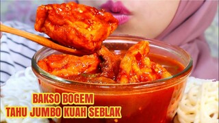 MENYERAMKAN‼️ASMR BAKSO BOGEM TAHU JUMBO KUAH SEBLAK MERCON | ASMR INDONESIA