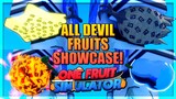 All Devil Fruits Showacase With Damages in One Fruit Simulator