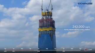 TRX EXCHANGE 106 CONSTRUCTION TIME LAPSE COMPLETE 445 METERS.