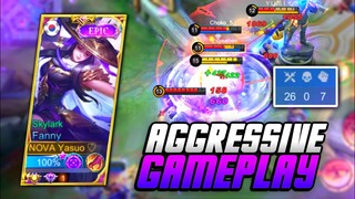 AGGRESSIVE FANNY GAMEPLAY! KDA 26-0-7 | SOLO RANK GAMEPLAY | MLBB