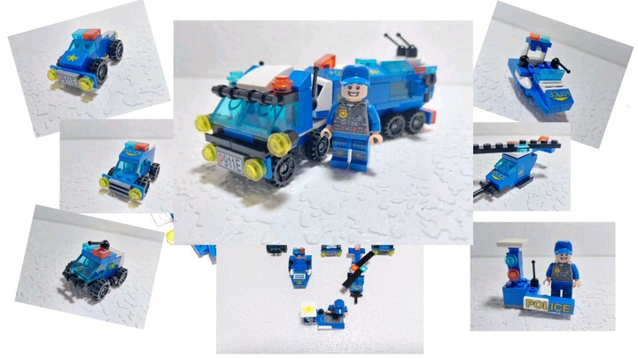 POLICE PATROL 6in1 Lego by Lele Brother  6 different Police Forces