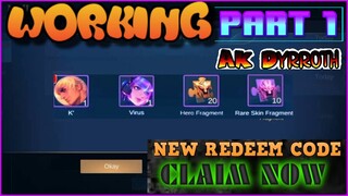 2 NEW REDEEM CODES (100% WORKING) MOBILE LEGENDS | REDEEM CODES REVEAL  |ML REDEEM CODES !#AKDYRROTH