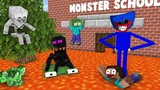 Monster School : BABY HUGGY WUGGY FLOOR IS LAVA CHALLENGE ALL EPISODE - Minecraft Animation