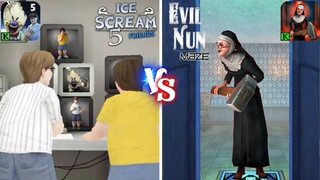 Ice Scream 5 Escape Ending Scene VS Evil Nun Maze Escape Ending Scene