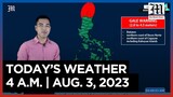 Today's Weather, 4 A.M. | Aug. 3, 2023