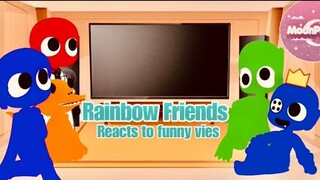 Rainbow Friends Reacts  to Funny Videos || MoonPsyne || GachaClub //Creds in Desc ||