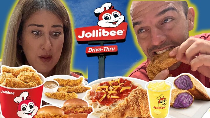 Cubans Try Jollibee - FILIPINO FOOD for 1st time EVER
