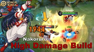 Nakoruru "Honor of Kings" High Damage build 2024