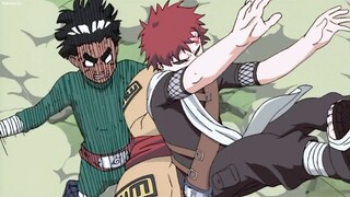 Chunin Exam Rocky Lee vs Gaara,Gaara got kicked ass so hard by Rocky Lee using Reverse Lotus