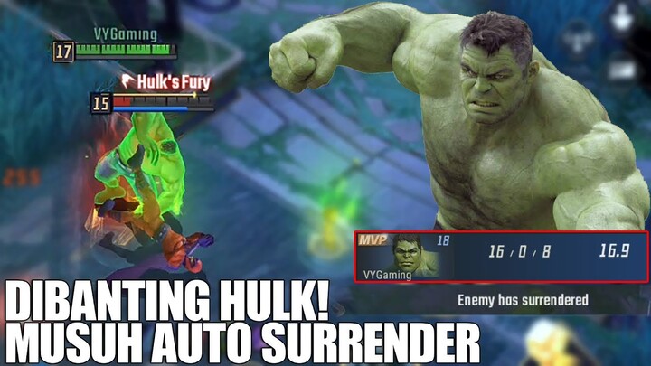 HULK TANKER RASA ASSASSIN! SEKALI COMBO MUSUH AUTO LENYAP! MOBA MARVEL SUPER WAR