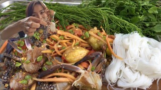 ตำบักหุ่งเหิ่ม ปูม้าดอง บักกอกหอมๆ แซ่บโพดโพ เผ็ดปากบาน วิถีบ้านๆ