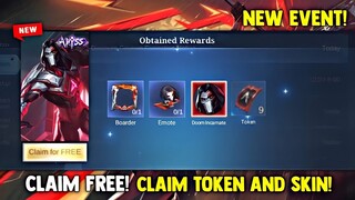 FREE 30X TOKEN AND BOARDER, EMOTE + VILLAIN SKIN! NEW EVENT! (CLAIM FREE!) | MOBILE LEGENDS 2022