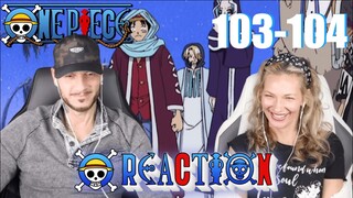 ONE PIECE eps. 103/104 | CROCODILE is EVIL!  🐊 👿 | Couples first time watching anime!