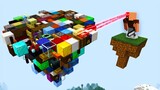 Minecraft Skyblock, but Random Blocks Spawn Where you Look