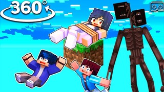 360° POV you're APHMAU trying to SURVIVE SIREN HEAD while stuck on ONE BLOCK!