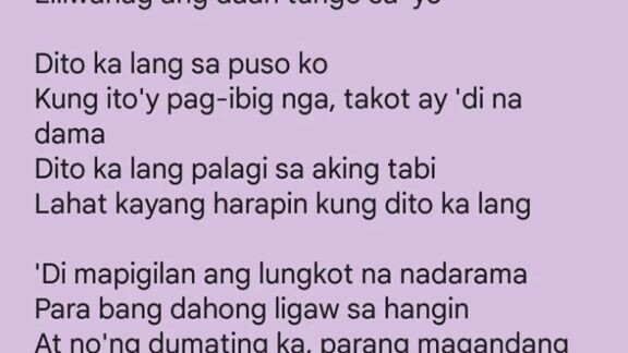 Dito kalang by Moira  Follow for more collect a lyrics.🥰🥰