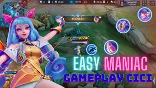 EASY MANIAC PAKAI HERO CICI! - Gameplay Cici Mobile Legends