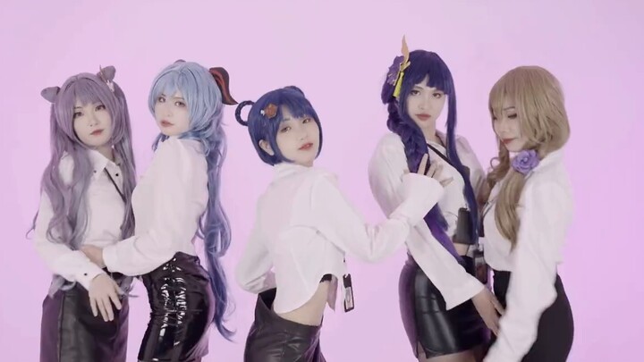 AOA กระโปรงสั้น เต้นของคุณเลขาสุดเซ็กซี่ เก็นชินอิมแพกต์