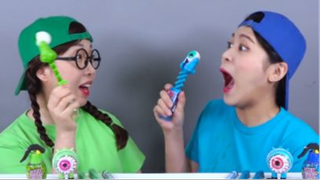 Thực phẩm xanh lá VS Thử thách thực phẩm xanh dương #mukbang #asmr