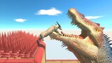 Jump above Spikes and Attack Spinosaurus - Animal Revolt Battle Simulator