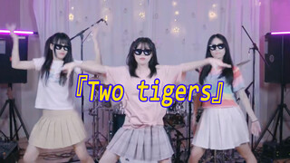 Two tigers love to dance