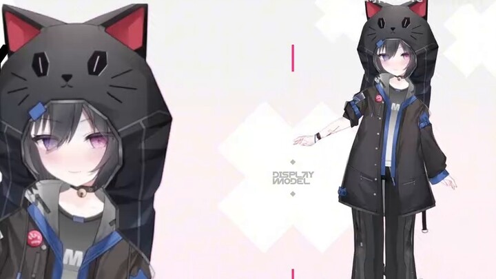 [Live2D model display] The dead otaku black cat writer! I told you I'm not a sissy! <Storm Point Ess