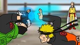 Saitama in Naruto and Kakashi's fight | Animation