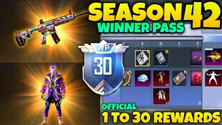 Pubg Lite Season 42 Winner Pass | 1 To 30 Rewards 😍| Season 42 Winner Pass Pubg Lite || Season 42 Wp