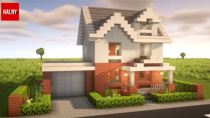 Brick house in Minecraft - Totorial