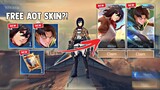 NEW AOT 2024 EVENT! GET YOUR ATTACK ON TITAN SKIN AND TOKEN DRAWS! FREE SKIN! | MOBILE LEGENDS