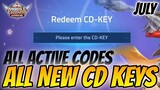 NEW July CD KEYS! | Mobile Legends Adventure 2022