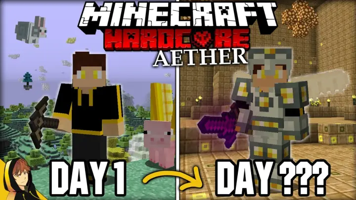 I Survived ??? Days in the AETHER in Minecraft Hardcore...