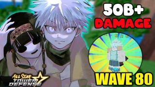 50B+ Damage w/ Killer S+ (Killua) in MATERIAL ORBS FARMING (wave 80) | All Star Tower Defense ROBLOX