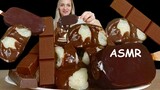 MUKBANG CHOCOLATE DESSERT|BOILED COTTAGE CHEESE DESSERT with CHOCOLATE ICE-CREAM
