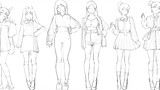 [Painting]Digital illustration of twelve young girls