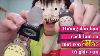 Hướng dẫn bạn cách làm ra một con Totoro từ giấy vụn