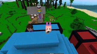 HEBI KHÁM PHÁ BÊN TRONG CON AMONG US TRONG MINECRAFT_HEBI THỬ THÁCH XÂY NHÀ HÌNH