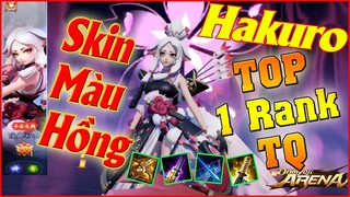 🌸Onmyoji Arena: Review Skin Hakuro (Sơ Ý) Màu Hồng - TOP 1 Rank TQ -Trang bị và Bảng Ngọc