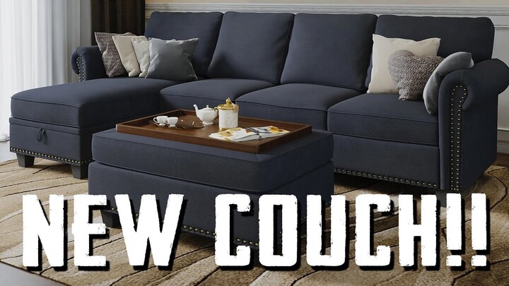 Got a new reaction couch!! NOLANY Convertible L Shaped Sofa Couch Set REVIEW!!