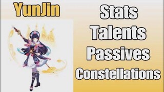 YunJin Stats, Talents, Passives, & Constellations | Genshin Impact|