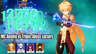 Traveler Anemo & Haran Ayato Sword 2.6 Floor 12 2nd Half - Triple Abyss Lector Shields Break