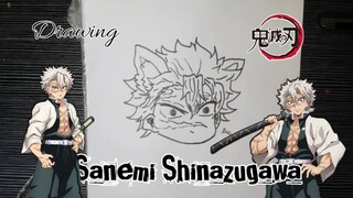 SPEED DRAWING Sanemi Shinazugawa anime Kimetsu no Yaiba
