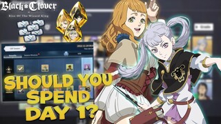 SHOULD YOU BE F2P OR P2W DAY 1 WITH FREE SUMMONS, BROKEN CHARACTERS & MORE? | BLACK CLOVER MOBILE