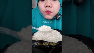 DYMA |ASMR RAW RICE EATING |Makan Beras | asmrrawriceeating| #asmrsounds  #asmr #shorts #mukbang